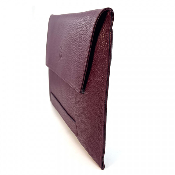 BGents leather Laptop Tablet, Couvert purple, sideTablet,